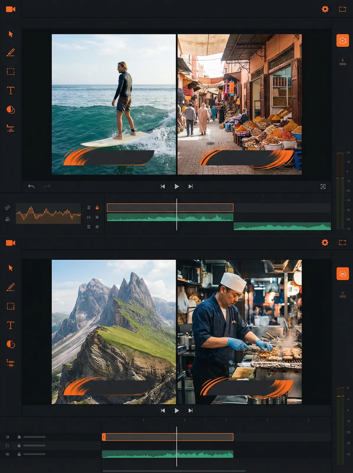 上游棋牌app Vlog开场模板设计